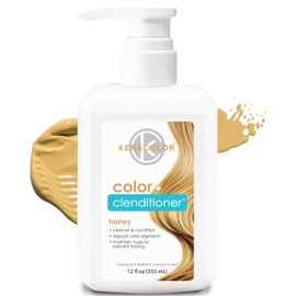 Keracolor Clenditioner HONEY Hair Dye - Semi Permanent Hair Color Depositing Conditioner, Cruelty-free, 12 Fl Oz(Pack of 1)