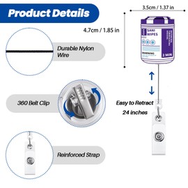 BEZTN Nurse Badge Reel, Retractable RN Nurse Badge Holder, Sani Wipes Badge Reel, Cute Healthcare Badge Reel, Funny Nursing Student ID Badge Clip, LPN MA Medical Worker Nurse Accessories for Work