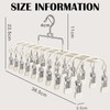 20 Clips Space-Saving Multi-Pants Hangers, Closet Organizers and Storage, Metal