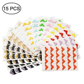 FineGood Selbstklebende Papier-Aufkleber für Fotoalbum, Album, Tagebuch, persönliche Organizer, Notizbuch, 15 Bögen, 14 Farben