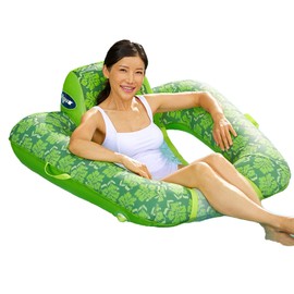AQUA Zero Gravity Pool Chair Lounge, Inflatable Chair, Adult Float, Heavy Duty, Lime Green