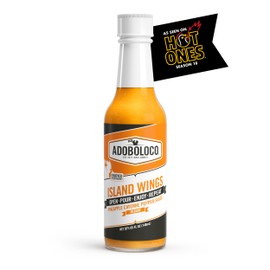 Island Wings Pineapple Cayenne Pepper Sauce By Adoboloco, A Perfect Mild Hot Sauce With Flavors of Fire-Roasted Pineapple, Cayenne Peppers & Honey, Made With All Natural Ingredients, 5 fl oz (1-Pack)