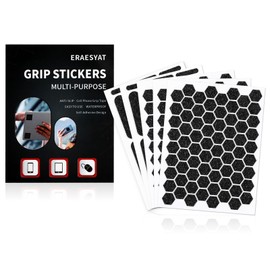 ERAESYAT 5pack Grip Stickers, Anti-Slip Phone Grip Tape Pre-Cut Strips Decal Stickers Adhesive for Smooth Phones and Tablets Gaming Cases Tools (5pack Black)