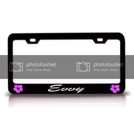 Custom Brother - Evvy Female Name Hibiscus Metal Car SUV Truck License Plate Frame Bl a22
