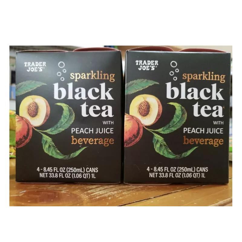 Trader Joe's (12) Cans Trader Joe’s SPARKLING BLACK TEA w/