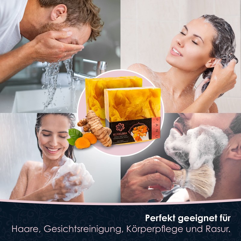 Panu Soaps Turmeric - Vegan Shower Soap for All Skin