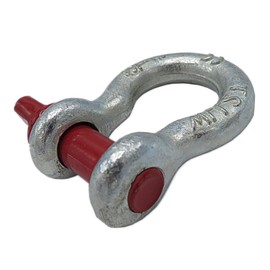 DOJA INDUSTRIAL Steel Shackle, 2 Tonnes, Large Shekel Perfect for Lifting and Lifting with Sling, Galvanised Shackle for Anchor or 4x4 Offroad Accessories, Carabiner Slackline Chain Hoist Tie Down