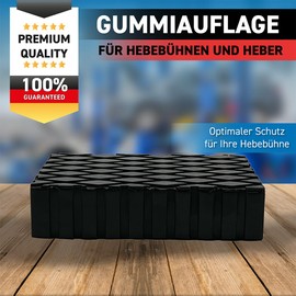 Rubber Pad for Lifting Platforms and Cars - Rubber Blocks and Rubber Blocks for Safely Lifting Vehicles (160 x 120 x 40 mm, Pack of 1)