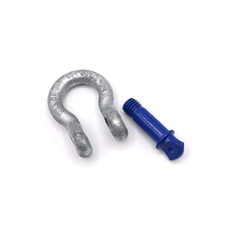 Shackle curved HA2 steel high-strength with eyebolt/screw bolts 3.25t -