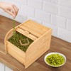 KONKENIE 10kg/22lbs Bamboo Rice Storage Container Wooden Cereal Grain Soybean