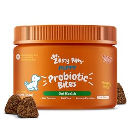 Zesty Paws Puppy Probiotics for Dogs - for Digestive Health, Gut Flora & Immune System Support - Dog Probiotics for Puppies with Bacillus subtilis & Pumpkin - 90 Count