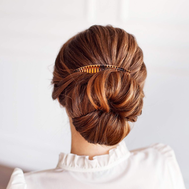 4 Packs Tort Slide Comb Tortoise Shell Side Comb Plain