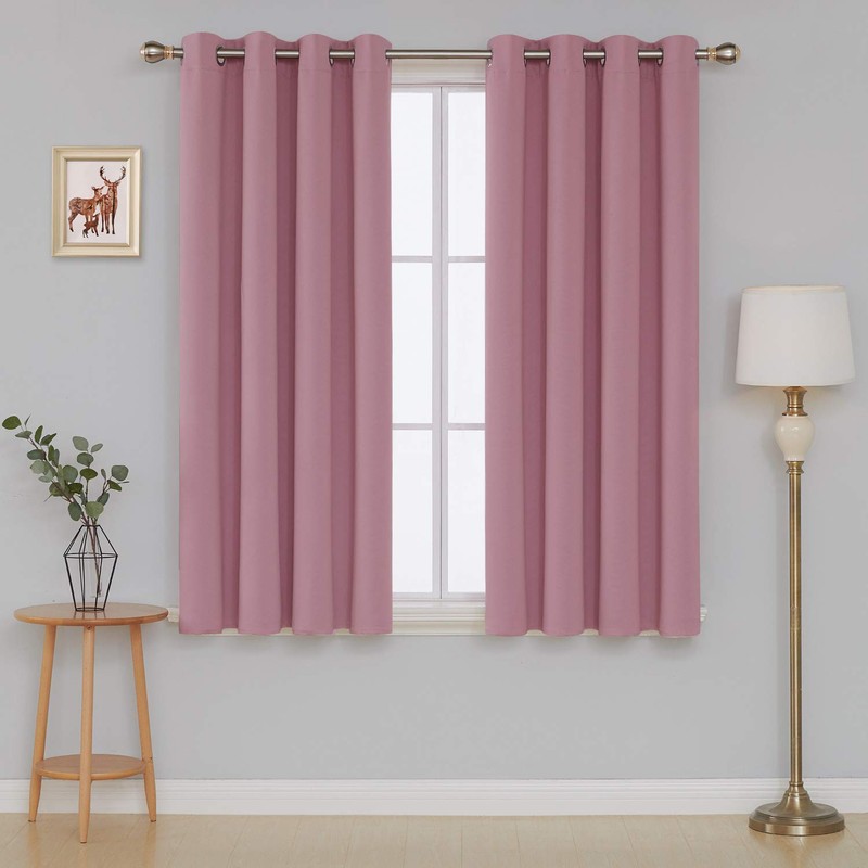 Deconovo 52 by 63 Inch Grommet Thermal Insulated Blackout Curtain