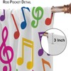 Music Curtains,Colorful Music Equalizer Note Pattern Polyester Fabric Window Treatments