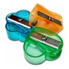 Koovi – Sacapuntas Transparentes, Bote C/100 PZ, afilador de lápices