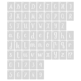 AIEX 63pcs Letter Stencils, 1 Inch Reusable Plastic Letter and Number Templates Alphabet Stencils Number Stencils for Art Drawing, Craft DIY Writing