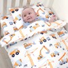 JISEN 3 Piece Crib Bedding Set Soft Baby Crib Bedding