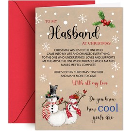 HiFuler Funny Christmas Card - 5" x 7" Christmas Cards with Envelopes, Husband Christmas Card, Christmas Greeting Cards, Xmas Gifts Christmas Gifts for Husband, Wife, Boyfriend, Girlfriend, Fiance