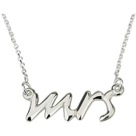 Mrs Necklace Newly Wed Wedding 925 Sterling Silver