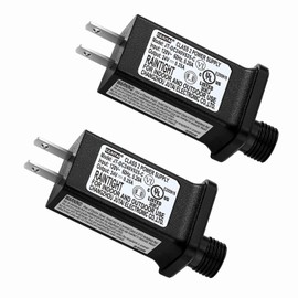 2PCS Replacement 24V 0.25A LED Transformer Model JT-DC240V025-C Class 2 Power Supply IP44 LED Light Controller Low Voltage Transformer for Christmas String Light (24V6W 2PCS)