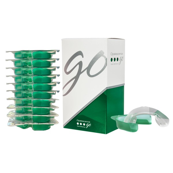 Opalescence Go 10- Prefilled Teeth Whitening Trays Kit- 10% Hydrogen Peroxide - (10 Treatments) - Mint Made by Ultradent Products. Go-10-5193-1