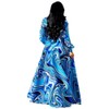 Nuofengkudu Womens Chiffon Deep V-Neck Printed Floral Maxi Dress Unique
