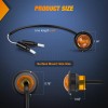Nilight 3/4Inch Round Marker Light 10PCS Amber LED Clearance Light