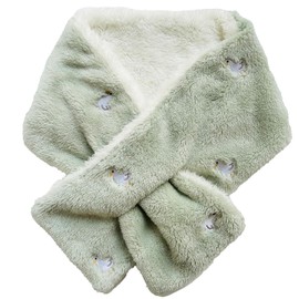 Stream WG247-D Sleeping Scarf, Embroidered, Inserted Scarf, Duck, Neck Warmer, Fluffy, Fluffy, Warm, Cold Protection, Back Boa, Stylish, Cute
