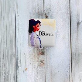 Reflections By Zana Driven ID Black Female Medical Professoinal Badge Holder – Slide Clip for Medical Trainees, Physicians, Surgeons, and Student Doctors