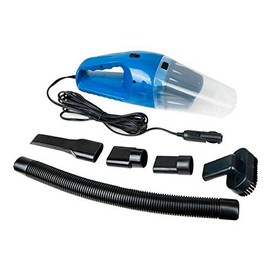 Riloer Hand-Auto-Staubsauger, tragbarer Mini-Nass-Trockenreiniger 12 V 120 W Zyklon für Fahrzeug-Hausreinigung Staub Schmutz Sand (Blau)