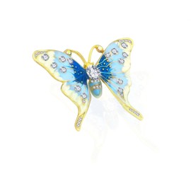 Brooches For Women, la luen Enamel Butterfly Brooch Pin for Women Rhinestone Crystal Butterfly Brooch Lapel Pin Clothing Hat Bag Accessories for Christmas Valentine's Day Birthday Gift(Colorful-Butterfly)