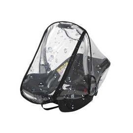 Universal Rain Cover for Baby Seat, Transparent Rain Cover Baby Seat, Crystal Clear Rain Cover for Baby Seat, Rain Cover for Baby Seats, with Easy Access Rolling Door, Carry Opening and Air Holes