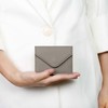 HANATORA SA03-BP Genuine Leather Mini Wallet, Italian Leather, Trifold Wallet,