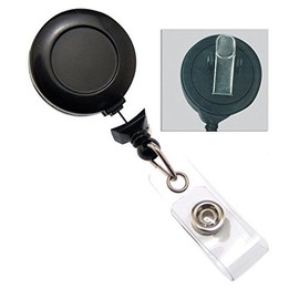Black No Twist Badge Reel - Extra Tight Swivel-Back Alligator Clip by Specialist ID, Sold Individually