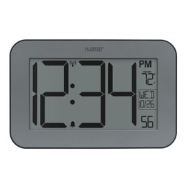 La Crosse Technology Atomic Digital Wall/Table Clock, 10" x 6.5" (513-02927)