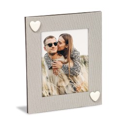 Mareli Fabric Linen Table Top Photo Frame 5x7 inch
