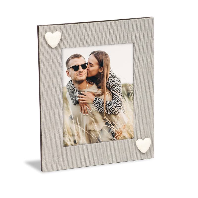 Mareli Fabric Linen Table Top Photo Frame 5x7 inch