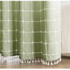 Sage Green Farmhouse Shower Curtain with Snap-in Liner, No Hooks