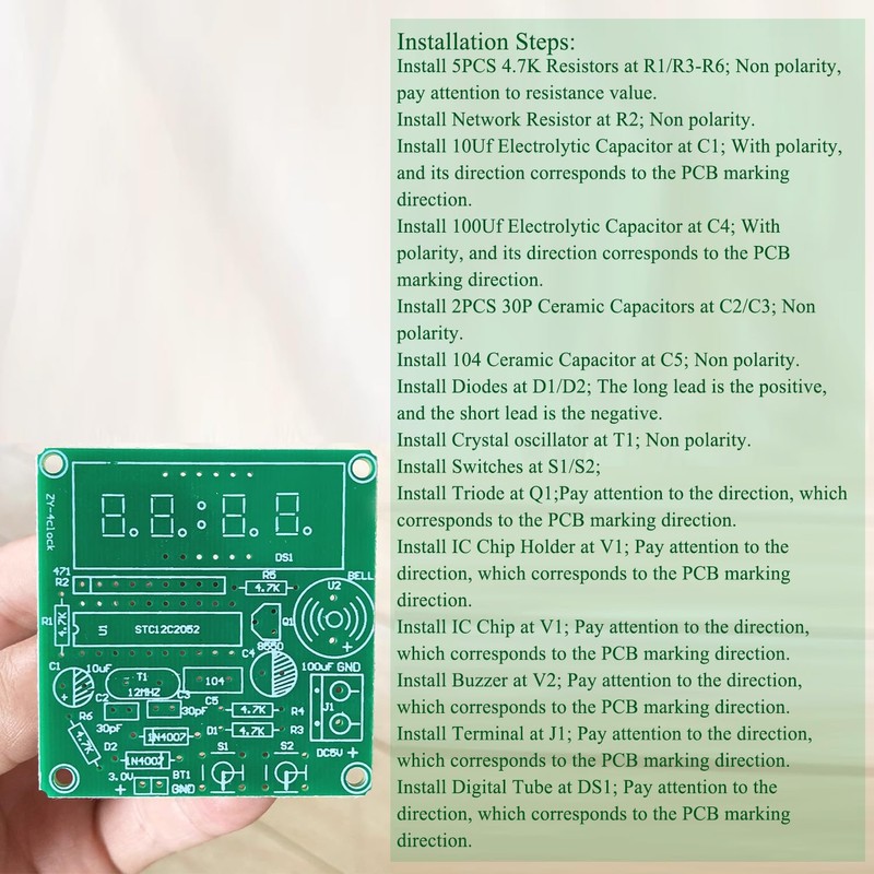 ISolderStore Soldering Practice Kit 4-bit Clock Kit Electronics Kit DIY