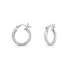 DTPSilver - 925 Sterling Silver Medium size Hinge Hoops/Sleepers/Creole Earrings