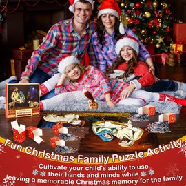 Simgoing 1008 Pieces Christmas Advent Calendar 2024 Jigsaw Puzzles 24 Box Christmas Puzzle Advent Calendar Puzzle for Families Gifts Stuffer Home Decoration, 19.69" x 27.56" (Nativity)