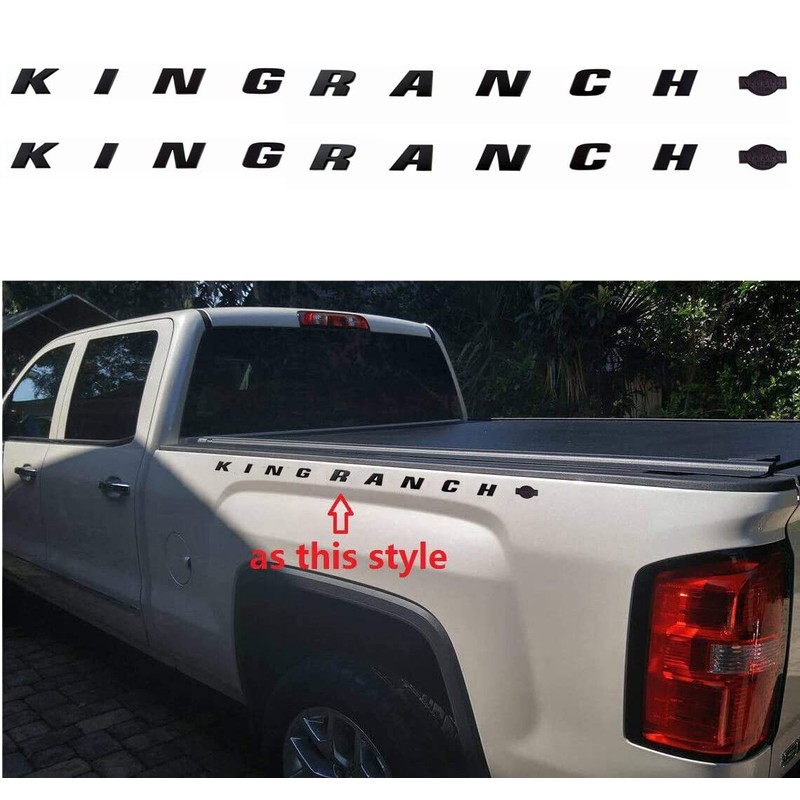 2pack King Ranch Emblems Side Fender Letter Kingranch Sticker Badge