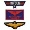 Qps Maverick Pete Mitchell Top Gun Navy Fighter School Patch - 3PC  | iron on sew on