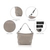 Lydia Concealed Carry Lock and Key Hobo Handbag (Gray)