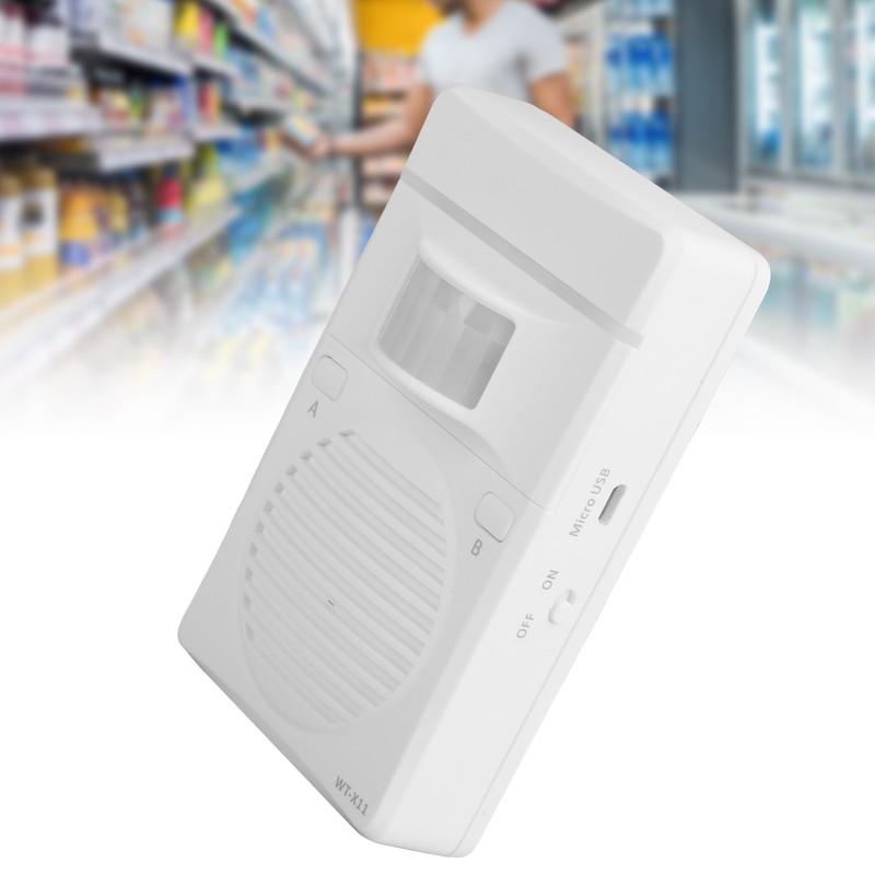 WT‑X11 Rechargeable Sensor Detector Voice Reminder Doorbell Sound Speaker 110‑240V