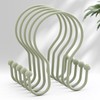 AmazerBath Shower Curtain Hooks Sage Green Shower Curtain Rings, Simple