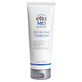 EltaMD Oil-In-Gel Facial Cleanser, Daily Gentle Face Cleanser, Removes Long-Wear Makeup, Sunscreen, and Sweat, Cleansing Oil For Face, 3.4 oz Tube