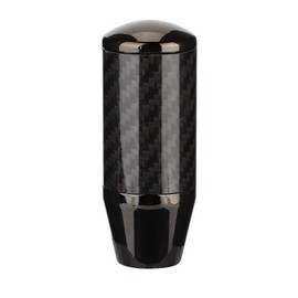 Aramox Shift Knob, Universal Aluminum Alloy Carbon Fiber Car Auto Manual Gear Shift Stick Knob Head Shifter Black