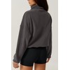 QINSEN Women Polar Fleece Sweatshirt Half Zip Long Sleeve Cozy