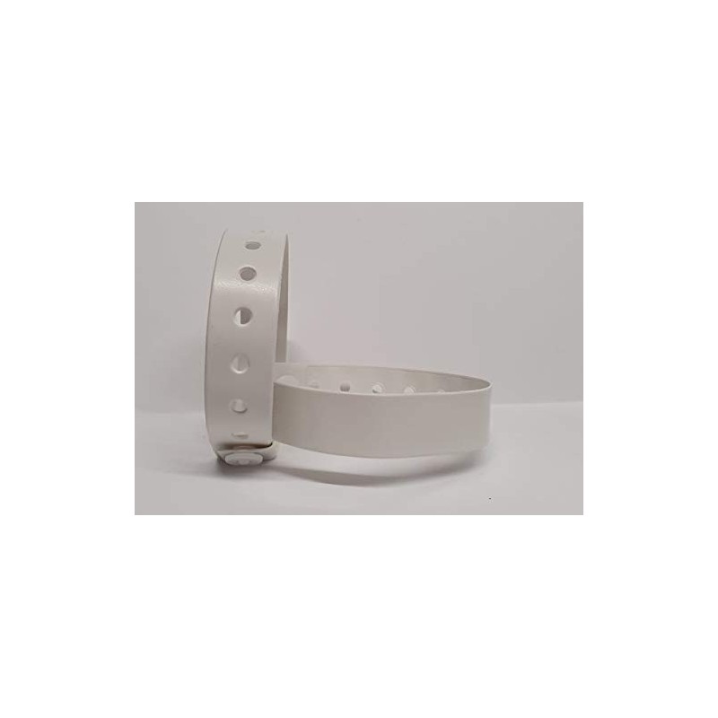 J&R Wristbands Vinyl Wristband 100-Piece Set (White)